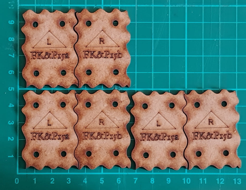 Bat bases- Infantry battalia part bases for 20cm grid (FK&P15a/b x 3 each)
