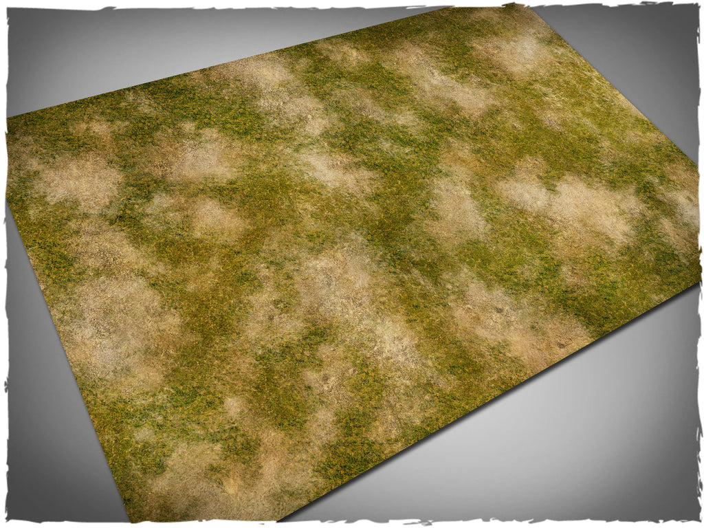 Iberian plains design battle mat, 8' x 4', 15cm white grid