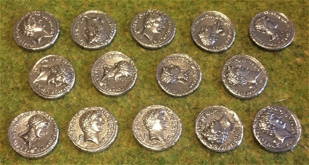 Victory Medals - replica silver denarii of Antony and Cleopatra