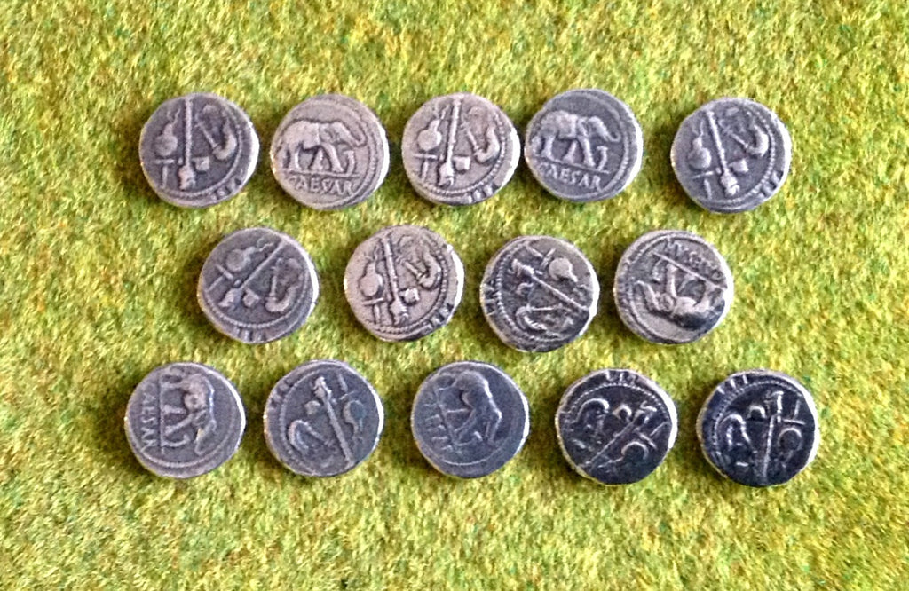 Victory Medals - replica silver denarii of Julius Caesar