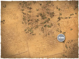 Aerial desert design battle mat, 6' x 4', 15cm grid