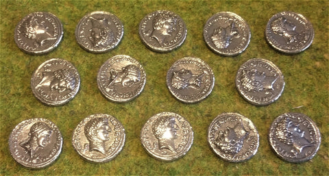 Victory Medals - replica silver denarii of Antony and Cleopatra