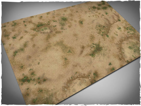 Savanna design battle mat, 6' x 4', 15cm white grid