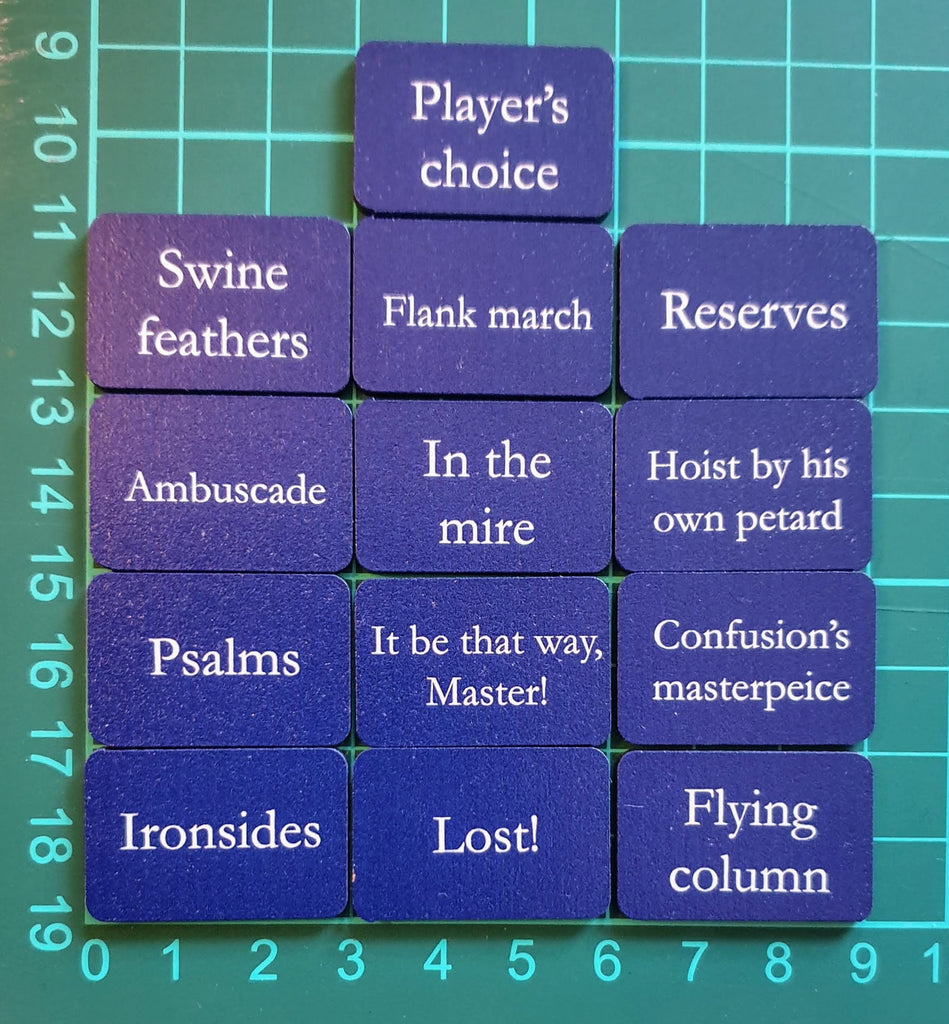Stratagem Tokens - For King and Parliament - Dark Blue