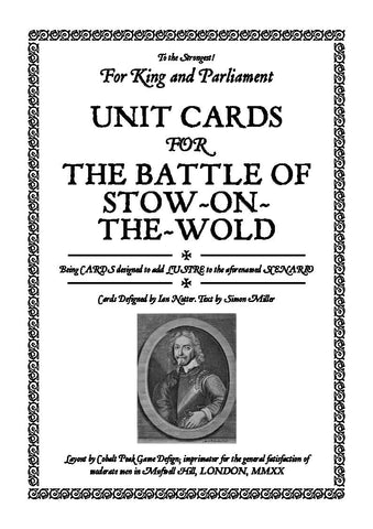 TtS! For King and Parliament - Battle of Stow-on-the-Wold unit cards