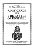 TtS! For King and Parliament - Battle of Edgehill unit cards